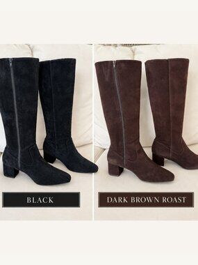 Alex Marie Prizelle Suede Tall Boots | 9M | Black & Dark Brown | NEW